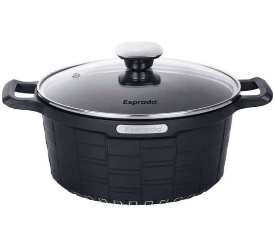 Кастрюля с крышкой Esprado 20x9,5 см 2,5 л, литой алюминий, Cuadro CDRT20BE101