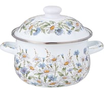 Кастрюля эмалированная Agness с эмал. крышкой серия , 2. 0 л, 18x11 см 934-631