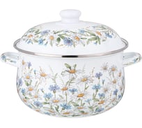 Кастрюля эмалированная Agness с эмал. крышкой серия , 5. 0 л, 24x14 см 934-634