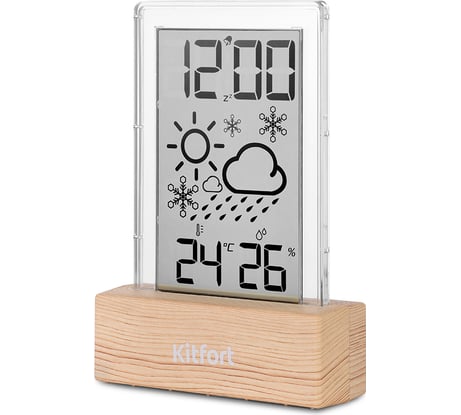 Часы с термометром и гигрометром KITFORT КТ-3386