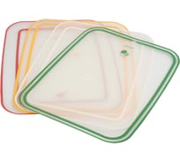 Набор из 4-х гибких разделочных досок WERNER ALLEGRO 28x21 см. Материал: пластик. Цвета: темно-розовый, желтый, зеленый, белый. 51142