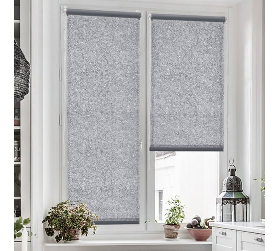 Рулонные шторы Фантом, серый, 40x150 см, арт. Эскар 7503040160
