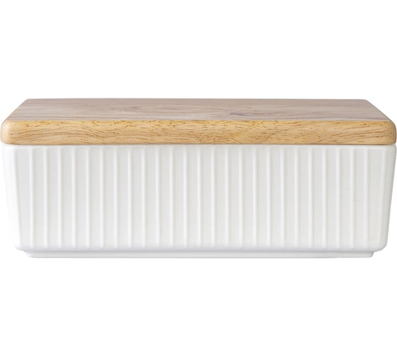 Масленка с крышкой из каучукового дерева Liberty Jones Soft Ripples, Dual Glazing LJ000020