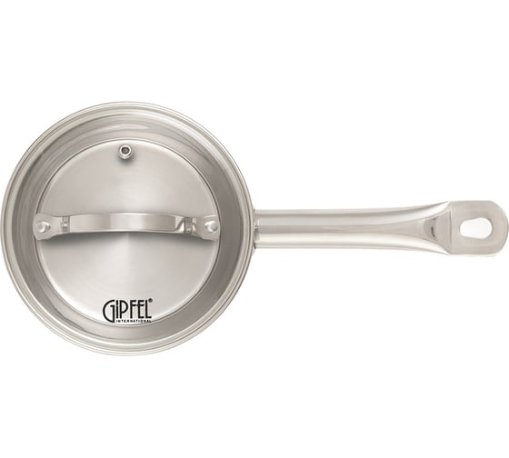 Ковш GIPFEL TERZA 14x7 см/1,0л со стеклянной крышкой, с индукционным капсульным дном. Материал: нерж. сталь 18/10. Толщина: 0,6мм 1291
