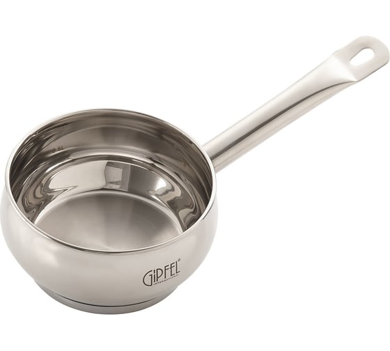 Ковш GIPFEL TERZA 14x7 см/1,0л со стеклянной крышкой, с индукционным капсульным дном. Материал: нерж. сталь 18/10. Толщина: 0,6мм 1291