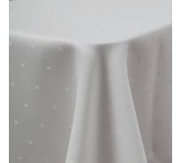 Скатерть прямоугольная жаккардовая с водоотталкивающей пропиткой Василиса 140x180 пэ Dots серая 301050