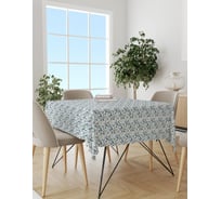 Скатерть Witerra Габардин СП 145х150 Листья фисташки синий 3 00000072805