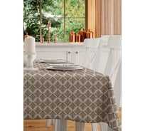 Скатерть Witerra Габардин СП 145х250 Пальмовые листья темно-бежевый 8 00000072815