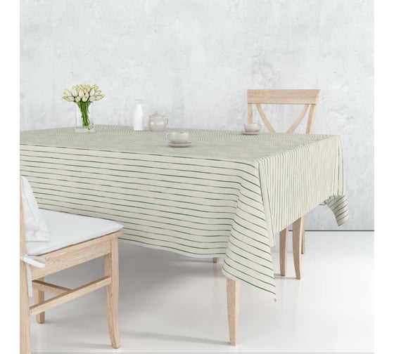 Скатерть Witerra СП 120х145 Полосы слоновая кость 1 109393 1