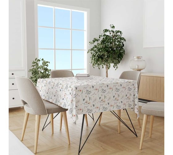 Скатерть Witerra СП 145х150 Полевые цветы белый 18 00000072328 1