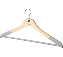 Деревянная вешалка Leonord флокированная, цвет древесный 107887