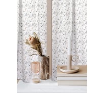 Комплект портьер для кухни Witerra Габардин печать Полевые цветы белый 18 150х180 2 шт 00000073319