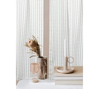 Комплект портьер для кухни Witerra Габардин печать Треугольники белый 14 150х180 2 шт 00000073318