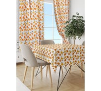 Комплект портьер для кухни Witerra Габардин печать Цитрусы белый 13 150х180 2 шт 00000074204