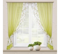 Комплект штор для кухни Witerra Арина зеленый
