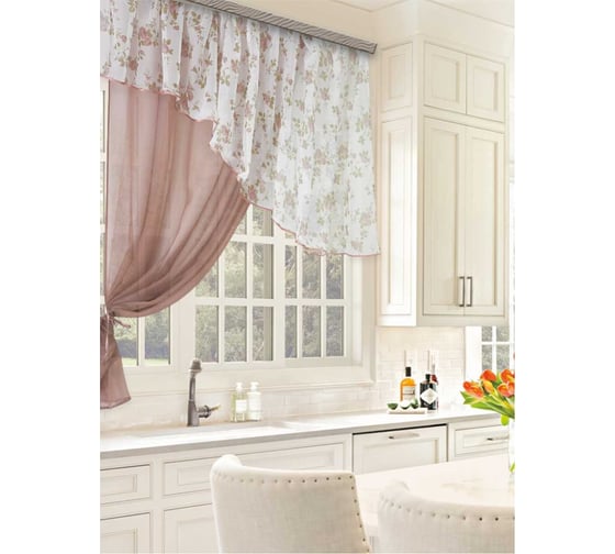 Комплект штор для кухни Witerra Византия 280x160 какао левый 1