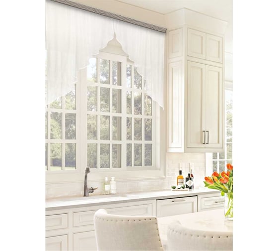 Комплект штор для кухни Witerra Дуо 300x120 белый