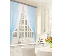 Комплект штор для кухни Witerra Лидия 250x160 голубой