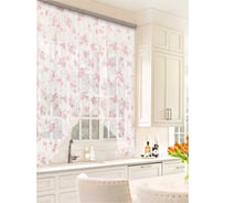 Штора для кухни Witerra вуаль-печать арка 285x160 красный