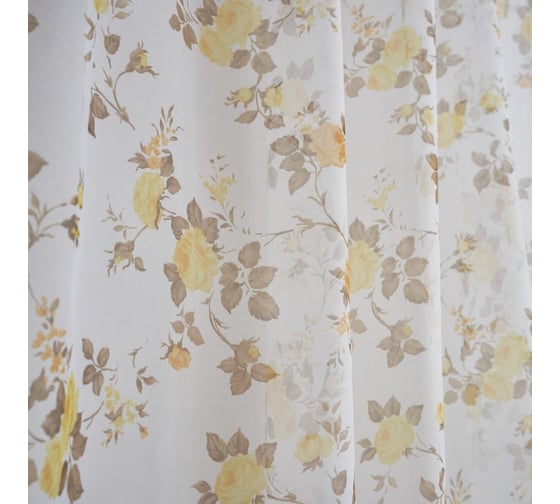 Штора Witerra кухня вуаль-печать 145x150 см золото