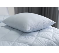 Подушка Мягкий сон 70x70 Home Holidays белый с голубой полоской ПО_НН-6116у