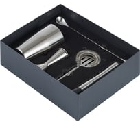 Набор бармена Gipfel BOSTON 5 пр: Бостонский шейкер 750 мл, джиггер 25/50мл, мадлер, стрейнер, барная ложка. Материал: нерж. Сталь 18/10, стекло. 51188