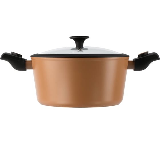 Кастрюля WERNER TIVOLI 24,0x12,0 см/4,5 л с индукционным дном, с двухслойным антипригарным покрытием Whitford Xylan, со съемной бакелитовой ручкой. Материал: кованый алюминий. Толщина стенок: 2,8 мм, толщина дна: 3,2 мм. 52001