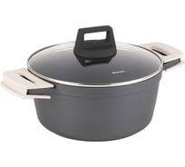 Кастрюля WERNER NERO 24,0x11,5 см/4,3 л со стеклянной крышкой, с индукционным дном, с двухслойным антипригарным покрытием Pfluon. Материал: литой алюминий. Толщина стенок: 1,5 мм, толщина дна: 4,0 мм. 52087