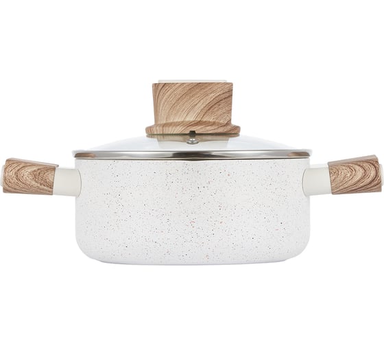 Кастрюля WERNER ORGANIC BEIGE 18x8,0 см/2,2 л с индукционным дном, с двухслойным антипригарным покрытием Pfluon, бакелитовая ручка с покрытием Soft Touch. Цвет: бежевый. Материал: прессованный алюминий. Толщина стенок и дна: 2,8 мм. 51443