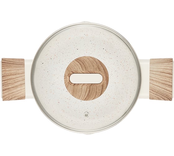 Кастрюля WERNER ORGANIC BEIGE 18x8,0 см/2,2 л с индукционным дном, с двухслойным антипригарным покрытием Pfluon, бакелитовая ручка с покрытием Soft Touch. Цвет: бежевый. Материал: прессованный алюминий. Толщина стенок и дна: 2,8 мм. 51443