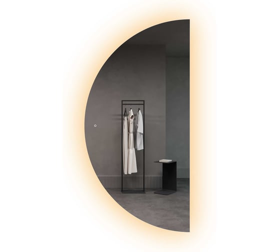 Зеркало арка большое с тёплой подсветкой GENGLASS RONTUS NF LED XL, с сенсорной кнопкой GGL-07-XL-3000-2