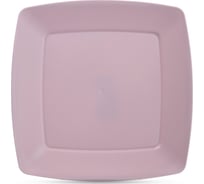 Набор тарелок обеденных HOBBY LIFE SERVICE розовых 6шт 23.5см квадратных HL031291-6P