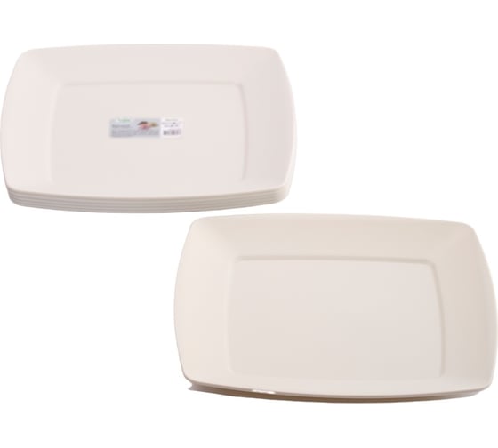 Набор тарелок обеденных HOBBY LIFE SERVICE белых 6шт 23.5см квадратных HL031291-6SW