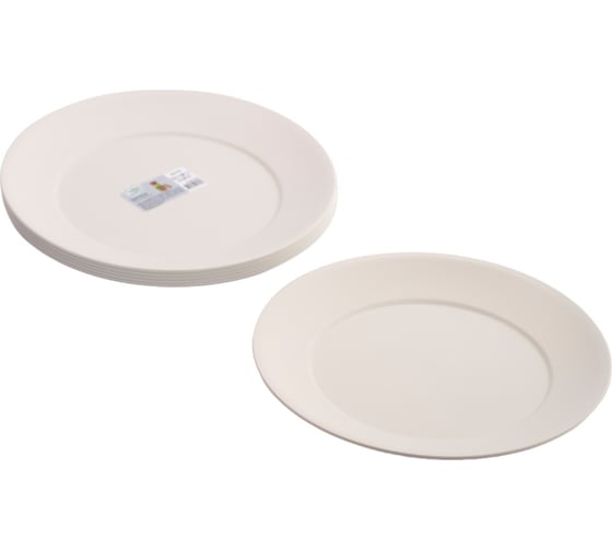 Набор тарелок обеденных HOBBY LIFE SERVICE белых 6шт 23.5см круглых HL031296-6SW