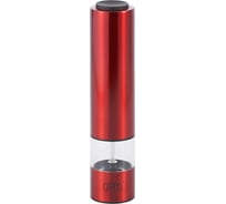 Мельница электрическая TROPICA для соли и перца, 22 см. Цвет: красный. Материал: нерж. сталь, органическое стекло, керамика, пластик. Gipfel 51552