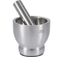Ступка Gipfel 12,5x11,5 см с пестиком 15 см. Материал: нержавеющая сталь 18/10 51740