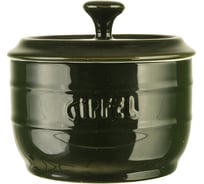 Солонка с крышкой MAJOLICA 250мл, 10x8,5см. Цвет: темно-зеленый. Материал: жаропрочная керамика Gipfel 3917