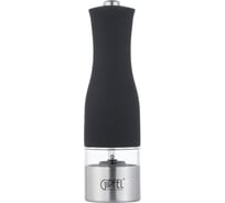 Мельница электрическая CASTLE для соли и перца с подстветкой , 20,5 см. Цвет: чёрный Материал: нерж.сталь, пластик, керамика. В комплекте без батареек 6ХААА Gipfel 50660