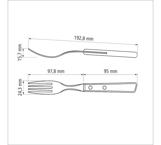 Столовые вилки Tramontina Tradicional 3 шт. 22202/300-TR