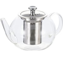 Чайник заварочный GIPFEL BRILLIANS 800 мл материал корпуса: боросиликатное стекло материал крышки и фильтр-сита нержавеющая сталь 51734