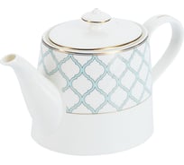 Чайник заварочный GIPFEL AURORA 1250 мл, костяной фарфор, белый с голубым 42864