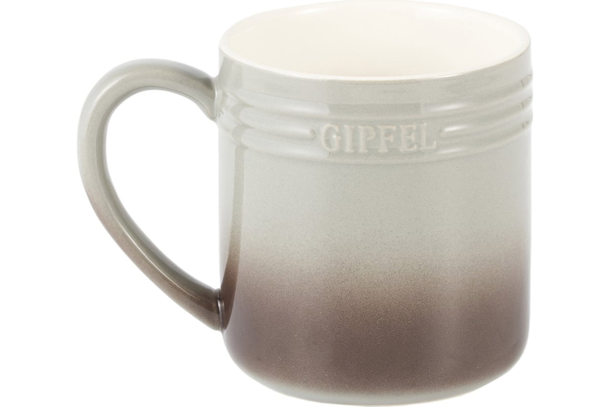 Кружка GIPFEL CLIFF 430 мл, 1 шт, серый, керамика 51878 - выгодная цена,  отзывы, характеристики, фото - купить в Москве и РФ