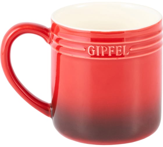 Кружка GIPFEL CLIFF 430 мл, 1 шт, темно-красный, керамика 51879 1