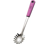 Ложка для спагетти GIPFEL OMEGA 33x6 см фиолетовый цвет ручки, нержавеющая сталь 18/0 #430, PP&TPR 2051
