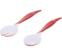 Набор для салата GIPFEL LUMINO из салатной ложки и салатной вилки 30 см, пластик, красный 9483