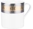 Кофейная пара GIPFEL HERMES чашка 90 мл, блюдце 13 см, костяной фарфор, белый с золотым 41480 2