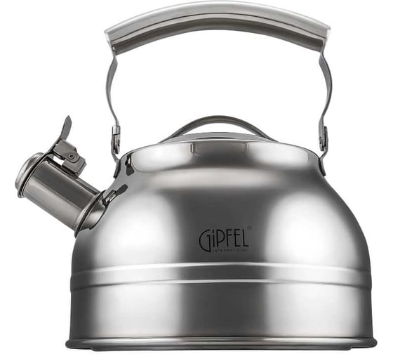 Чайник для кипячения воды Gipfel 2,2л со свистком, с индукционным капсульным дном. Материал: нерж. сталь 18/10. Толщина: 0,5мм 1128