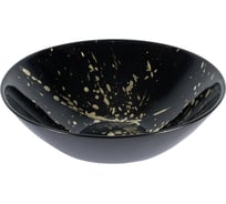 Салатник GIPFEL SPLASH 600 мл, стекло, черный 43203