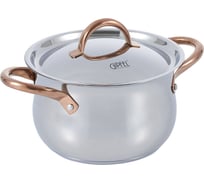 Кастрюля GIPFEL ABSOLUTE 20x13см/3,9л со стальной крышкой, с индукционным капсульным дном, нержавеющая сталь 18/10, 0.8 мм 2754
