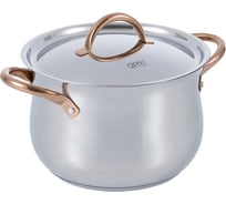 Кастрюля GIPFEL ABSOLUTE 24x17 см/7.7 л, со стальной крышкой, с индукционным капсульным дном, нержавеющая сталь 18/10, 0.8 мм 2755